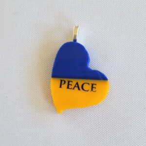 Hanging Peace Heart Pendant