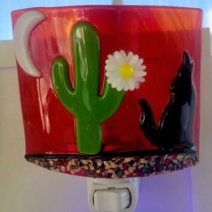 H102 Fused Glass Arizona Sky Night Light