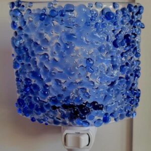 H97 Blue Glass Art Night Light