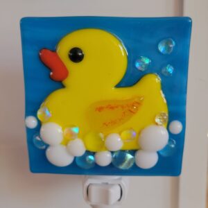 H98 Fused Glass Rubber Ducky Night Light