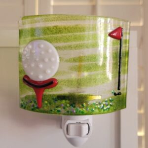 H99 Fused Glass Golf Night Light