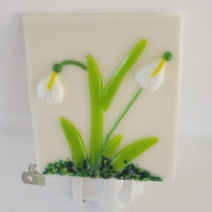 H100 Snowdrop Fused Glass Night Light